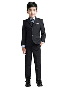 YuanLu Boys Colorful Formal Suits 5 Piece Slim Fit Dresswear Suit Set