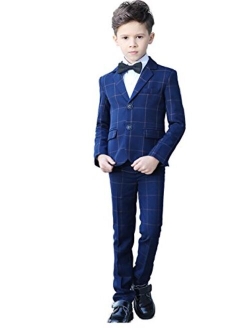 YuanLu Boys Colorful Formal Suits 5 Piece Slim Fit Dresswear Suit Set