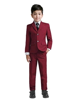 YuanLu Boys Colorful Formal Suits 5 Piece Slim Fit Dresswear Suit Set