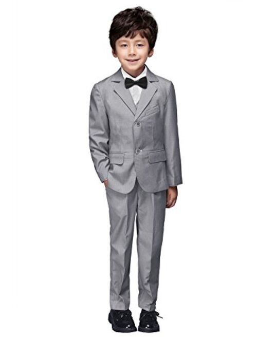 YuanLu Boys Colorful Formal Suits 5 Piece Slim Fit Dresswear Suit Set