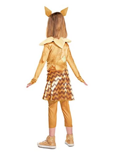 Disguise Eevee Costume for Kids, Official Pokemon Girls Deluxe Character Outfit, Child