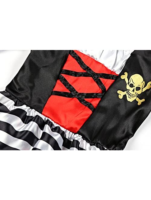 Sersllta Girls Pirate Costume for Halloween Kids Dress Up