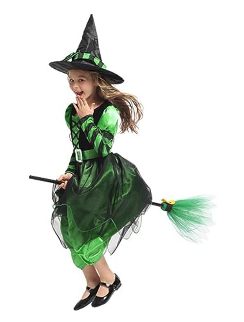 Narecte Halloween Costumes for Girls Halloween Costumes,Witch Costume for Girls Witch Costume,Kids Witch Costume