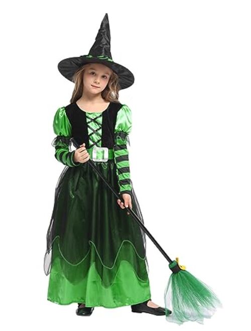 Narecte Halloween Costumes for Girls Halloween Costumes,Witch Costume for Girls Witch Costume,Kids Witch Costume