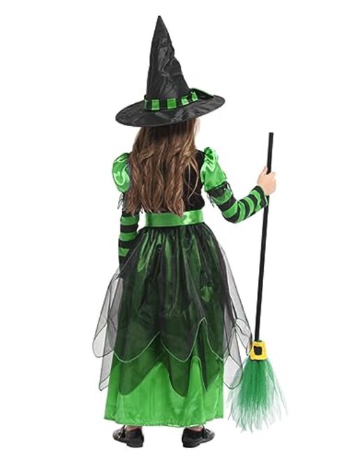 Narecte Halloween Costumes for Girls Halloween Costumes,Witch Costume for Girls Witch Costume,Kids Witch Costume