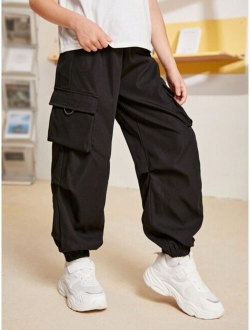 Kids HYPEME Tween Boy Flap Pocket Side Cargo Pants