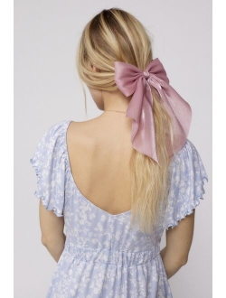 Satin Hair Bow Barrette