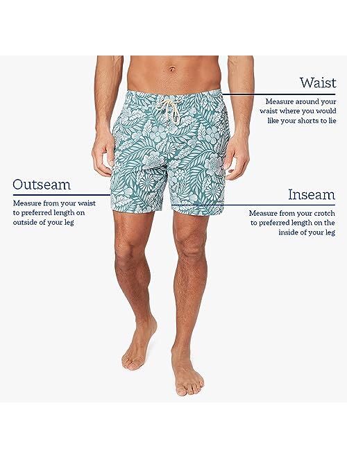 Fair Harbor The Bayberry Trunk Men's Swim Suits with Liner, 7-inch Inseam Anti-Chafe Classic fit Swim Trunks