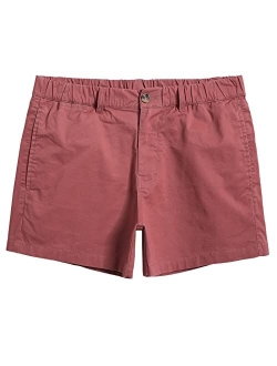 Mens Shorts Casual 4 Inch Cotton Casual Shorts for Men Elastic Waistband Mens Casual Shorts Daily Wear