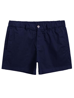 Mens Shorts Casual 4 Inch Cotton Casual Shorts for Men Elastic Waistband Mens Casual Shorts Daily Wear