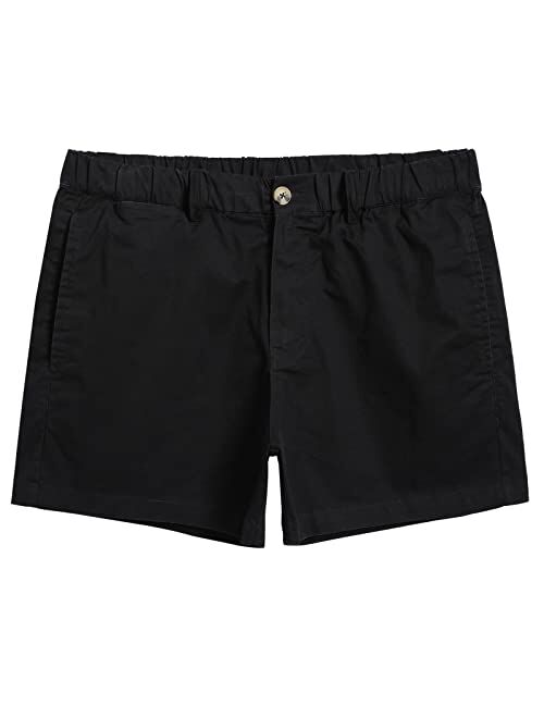 maamgic Mens Shorts Casual 4 Inch Cotton Casual Shorts for Men Elastic Waistband Mens Casual Shorts Daily Wear