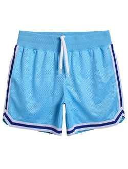 Mens Basketball Shorts 5" Inseam Gym Mesh Shorts for Men Graphic Basketball Shorts Athletic Running Workout Shorts