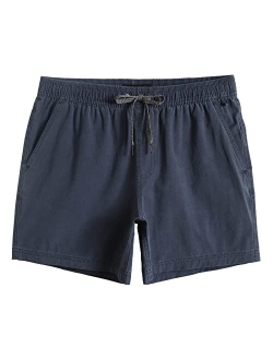 Men's 5 inch Inseam Shorts Pull-On Relaxed Fit Comfort Stretch Short Shorts with Pocket