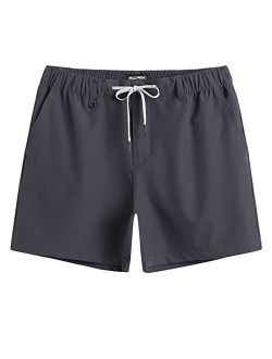 Men's 5 inch Inseam Shorts Pull-On Relaxed Fit Comfort Stretch Short Shorts with Pocket