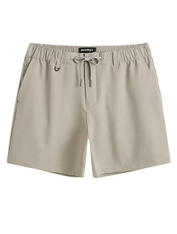 Men's 5 inch Inseam Shorts Pull-On Relaxed Fit Comfort Stretch Short Shorts with Pocket