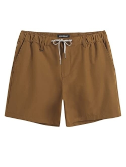 Men's 5 inch Inseam Shorts Pull-On Relaxed Fit Comfort Stretch Short Shorts with Pocket