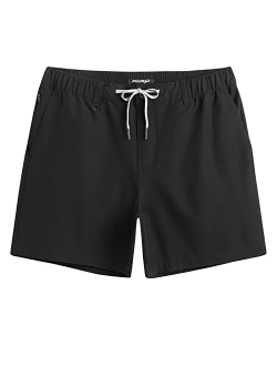 Men's 5 inch Inseam Shorts Pull-On Relaxed Fit Comfort Stretch Short Shorts with Pocket