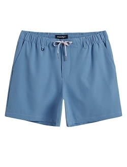 Men's 5 inch Inseam Shorts Pull-On Relaxed Fit Comfort Stretch Short Shorts with Pocket