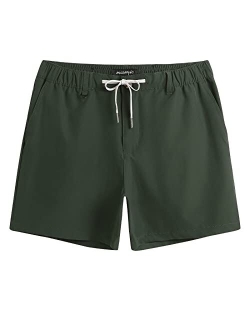 Men's 5 inch Inseam Shorts Pull-On Relaxed Fit Comfort Stretch Short Shorts with Pocket