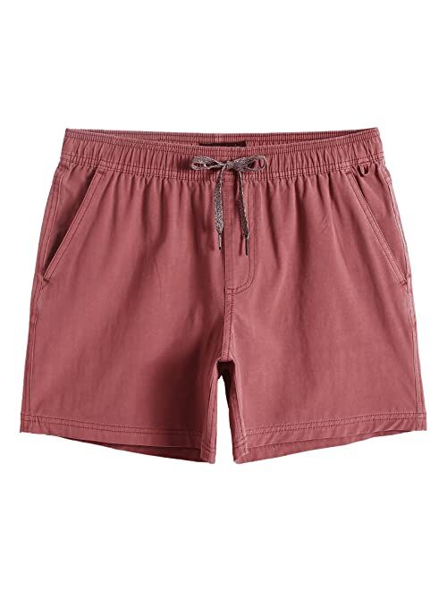 maamgic Men's 5 inch Inseam Shorts Pull-On Relaxed Fit Comfort Stretch Short Shorts with Pocket