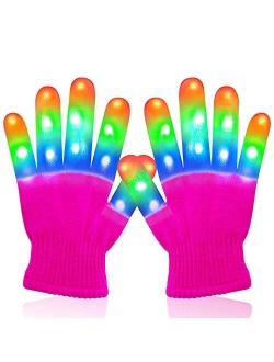 Dodosky Gifts for Girls Age 5 6 7 8, LED Gloves for Kids Toys for 4-10 Year Old Boys Girls - Stocking Stuffers