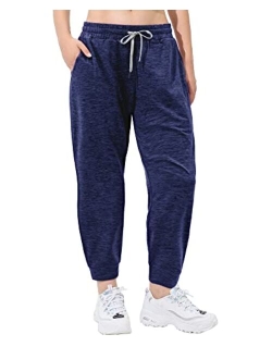 Womens Joggers Stretch Comfy Jogger Pants with Zipper Pockets Athletic Pants for Workout Running Jogging