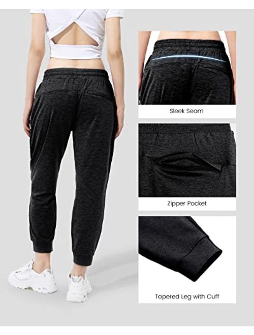 maamgic Womens Joggers Stretch Comfy Jogger Pants with Zipper Pockets Athletic Pants for Workout Running Jogging