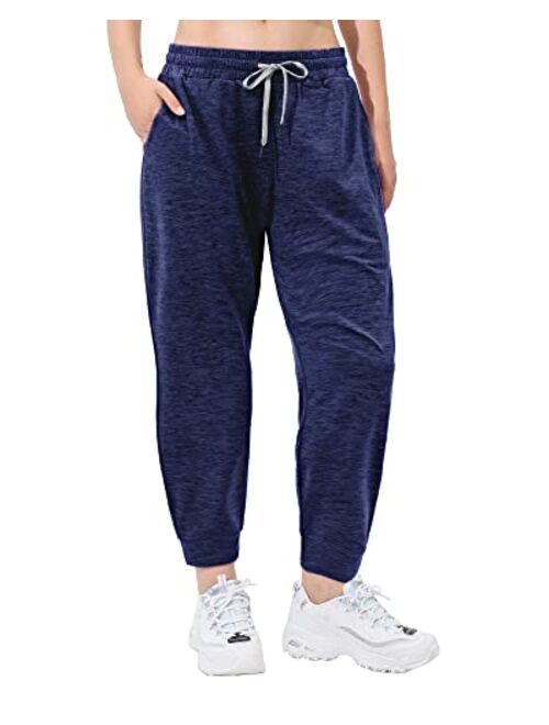 maamgic Womens Joggers Stretch Comfy Jogger Pants with Zipper Pockets Athletic Pants for Workout Running Jogging