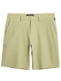 Men's Slim-fit Golf Shorts 9" Inseam Amphibious Casual Shorts Stretch Quick Dry Daily Casual Wear