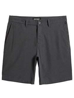 Men's Slim-fit Golf Shorts 9" Inseam Amphibious Casual Shorts Stretch Quick Dry Daily Casual Wear