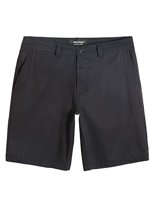 maamgic Men's Slim-fit Golf Shorts 9" Inseam Amphibious Casual Shorts Stretch Quick Dry Daily Casual Wear