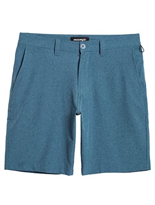 maamgic Men's Slim-fit Golf Shorts 9" Inseam Amphibious Casual Shorts Stretch Quick Dry Daily Casual Wear