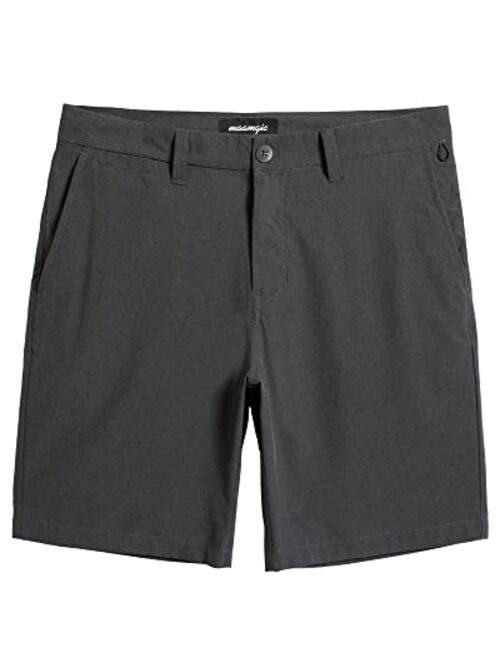 maamgic Men's Slim-fit Golf Shorts 9" Inseam Amphibious Casual Shorts Stretch Quick Dry Daily Casual Wear