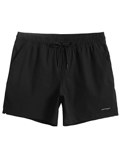 Gym Shorts for Men 5 Inch Athletic Running Workout Shorts Men Stretch Quick Dry Swim Trunks No Liner