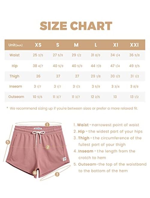 maamgic Sweat Shorts Women Casual Drawstring Cotton Shorts Comfy Elastic Waist Gym Athletic Running Workout Shorts for Women