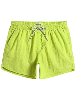 Mens Swim Trunks 5" with Mesh Lining Quick Dry Bathing Suits for Men Swim Shorts Swimwear