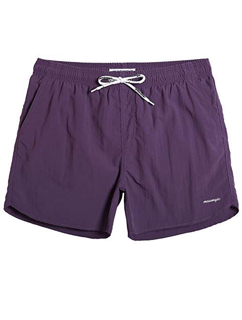 maamgic Mens Swim Trunks 5" with Mesh Lining Quick Dry Bathing Suits for Men Swim Shorts Swimwear