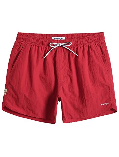 maamgic Mens Swim Trunks 5" with Mesh Lining Quick Dry Bathing Suits for Men Swim Shorts Swimwear