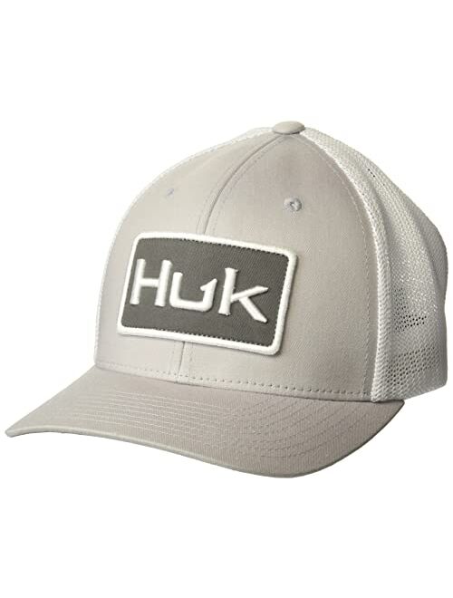 HUK Men's Logo Stretchback Trucker, Anti-Glare Fishing Hat