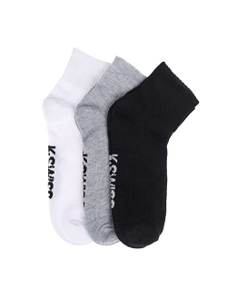 Men's 10 Pairs Flat Knit Breathable, Casual and Athletic, Running, Weekender Socks - Quarter Length Socks for Men