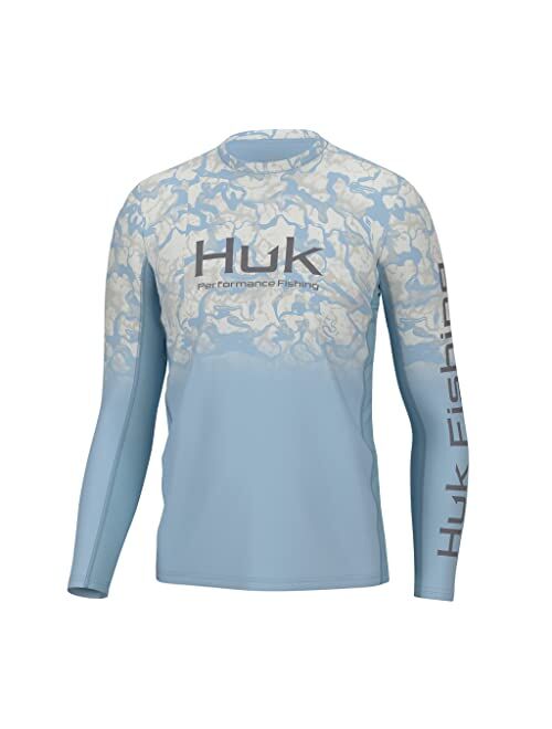 HUK Men's Icon X Crew, Long-Sleeve Performance Fishing Shirt