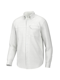 Men's Tide Point Pattern Long Sleeve Shirt, Fishing Button Down