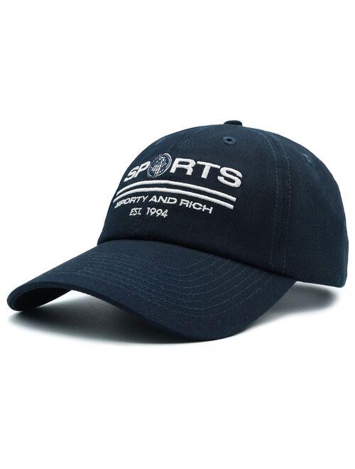 Sporty & Rich logo-embroidered cap