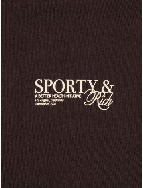 Sporty & Rich logo-embroidered cotton sweatshirt