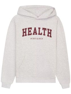 slogan-print hoodie