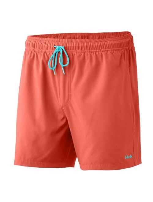 HUK Men's Volley 5.5" Elastic Waist Quick-Dry Swim Shorts