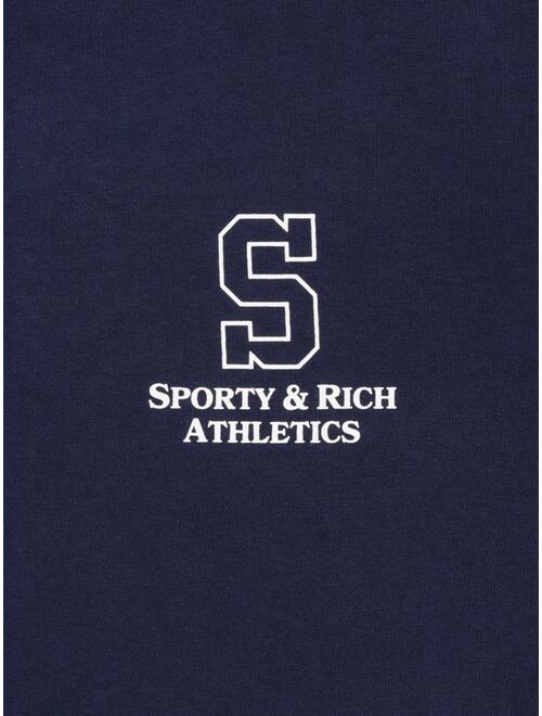 Sporty & Rich College cotton T-shirt