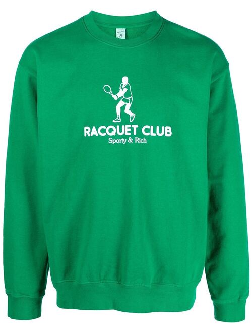 Sporty & Rich Racquet Club crew-neck sweatshirt