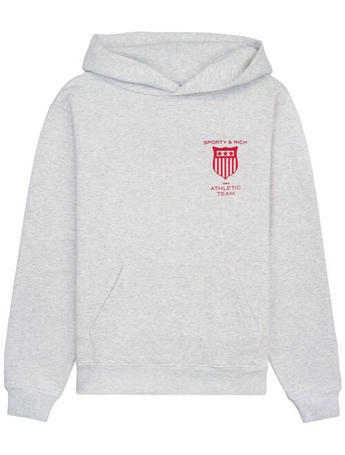 Sporty & Rich Athletic Team logo-print hoodie