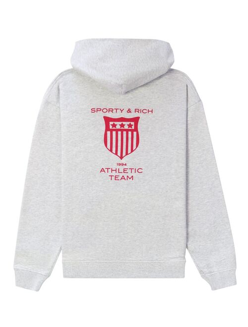 Sporty & Rich Athletic Team logo-print hoodie